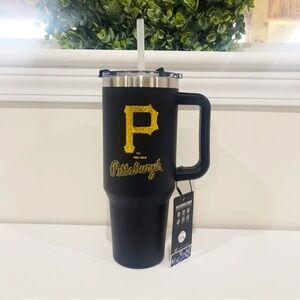 MLB Pirates 40oz Tumbler - Crystal Glass Bling 💎